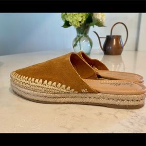 Sam Edelman Austin Espadrille Mules size 8.5 - caramel suede